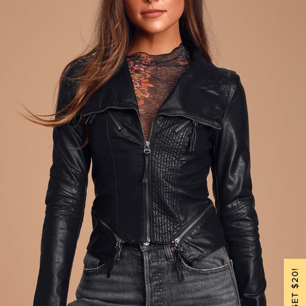 Lulus Up on a Tuesday Black Vegan Leather Jacket